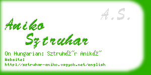 aniko sztruhar business card